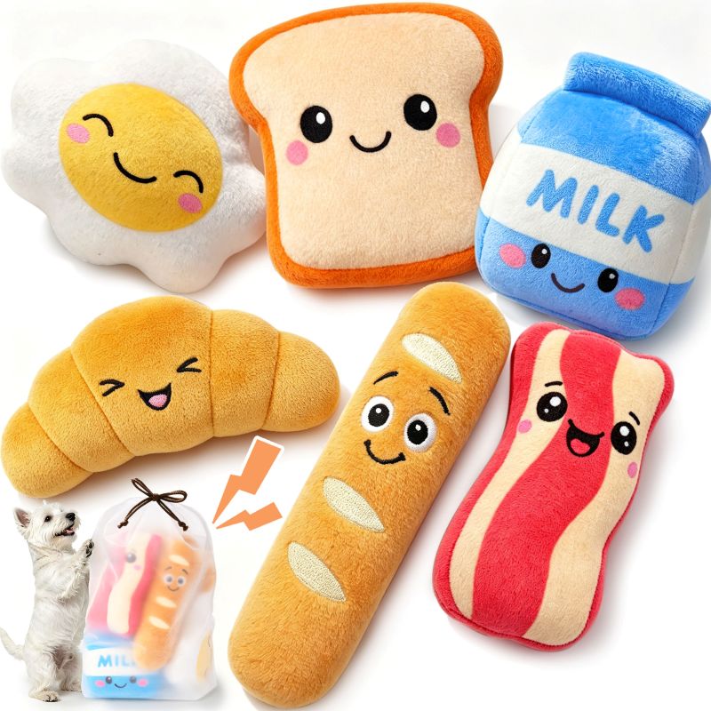 Breakfast Squeaky Dog Toys